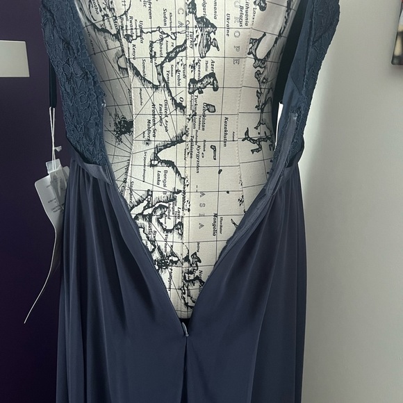 Mori Lee Navy Bridesmaid Dress Style 714 NWT - Picture 11 of 14